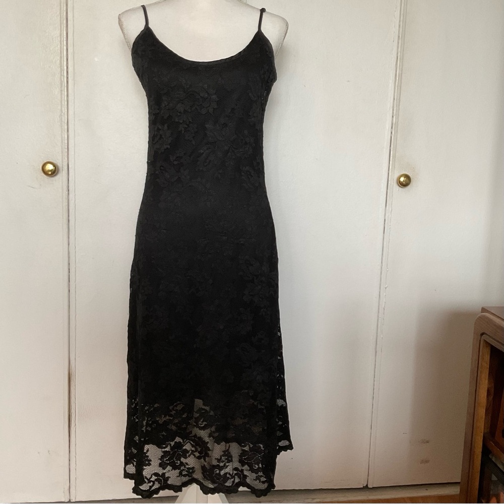 Betsy Johnson Black lace Dress L